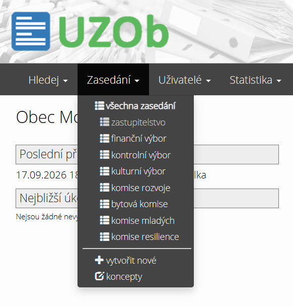 Další typy jednání