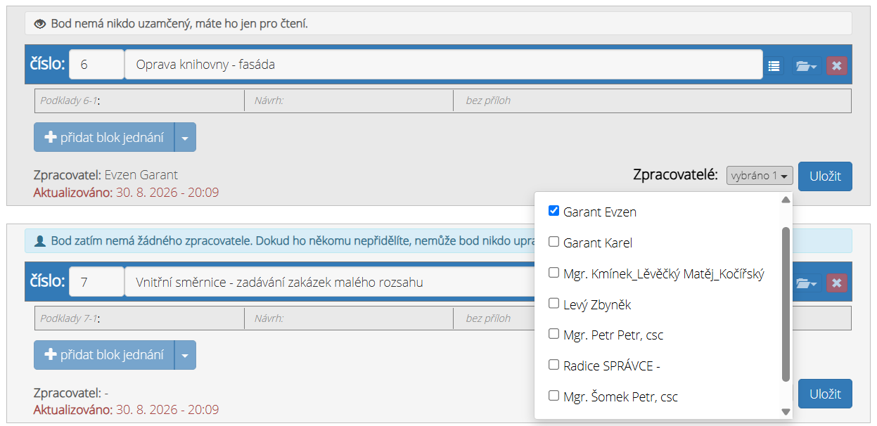 Společná příprava programu